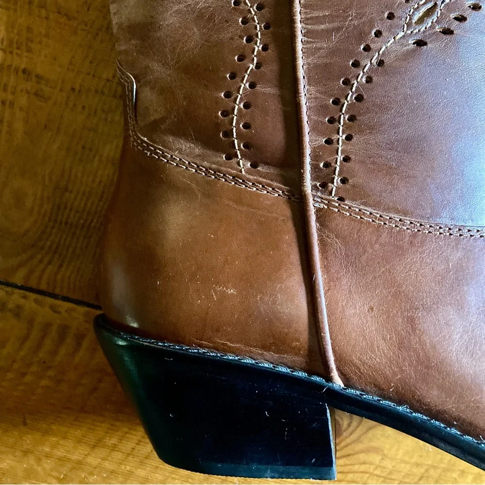 Matisse Albuquerque Prairie Leather Cowboy Boots Western Brazil Brown Size 7.5 - Picture 11 of 14